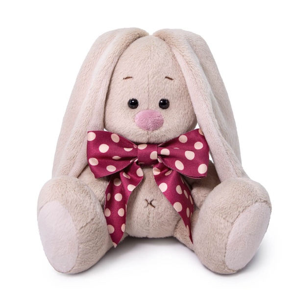 Зайка Ми в бордовом банте